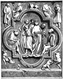 Citizens of France Aiding Poor Scholars by Unbekannt