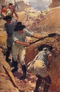 Clive in the Trenches at Arcot, 1751 by Unbekannt