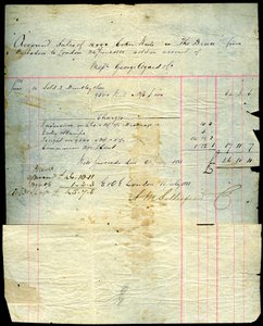 Coconut sales receipt, Barbados to London by Unbekannt