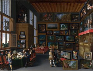 Cognoscenti in a Room Hung with Pictures by Unbekannt