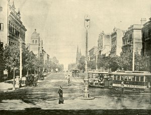 Collins Street, Melbourne, from the Treasury Buildings by Unbekannt