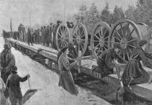 Colonial Troops for South Africa, 1900: Canadian Artillery entraining at Ottawa by Unbekannt