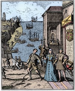 Columbus with Ferdinand and Isabella, 3rd August 1492, 1912