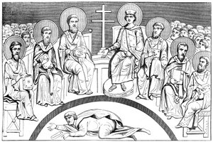 Commemoration of the second council of Nice, 9th-10th century, 1849 by Unbekannt