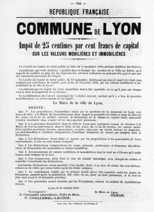 Commune de Lyon, from French Political posters of the Paris Commune