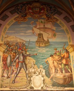 Conquest of Peru by Francisco Pizarro by Unbekannt