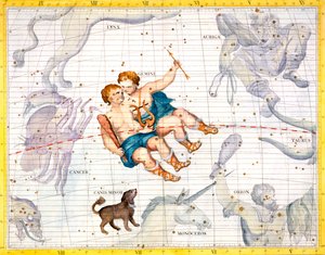 Constellations of Gemini and Canis Minor