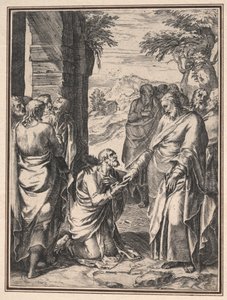 Copy of Cornelis Cort: Christ Giving the Key of the Church to Saint Peter, c1567