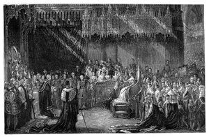 Coronation of Queen Victoria at Westminster Abbey, London, 28 June 1838