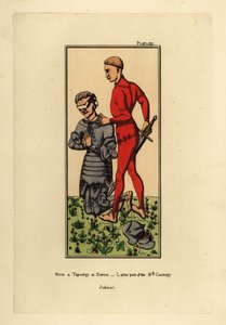 Costume of an Executioner and Knight in Suit of Plate Armour by Unbekannt