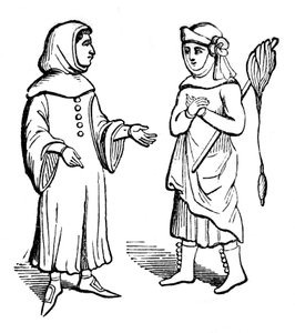 Costume of the commonality, 14th century by Unbekannt