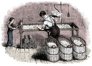 Cotton Manufacture, c1845 by Unbekannt