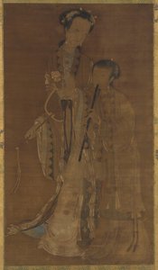 Courtesans with fan and flute by Unbekannt