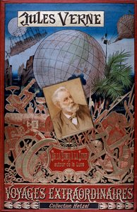 Cover of De la Terre à la Lune and Autour de la Lune, by Jules Verne, c1896 by Unbekannt