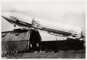 Crashed Zeppelin LZ 8 Deutschland II, Dusseldorf, Germany, 1911 by Unbekannt