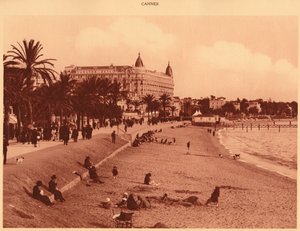 Croisette Promenade - Beach and Casino, Cannes, 1930 by Unbekannt