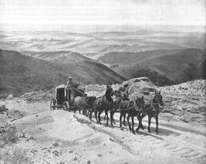 Crossing San Marcos Pass, California, USA, c. 1900