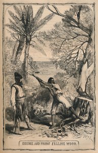 Crusoe and Friday Felling Wood