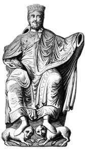 Dagobert I 603-689, Merovingian king, c16th century by Unbekannt