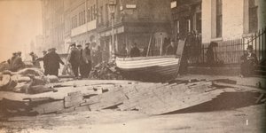 Damage Caused on the Victoria Embankment When the Thames Burst Its Banks