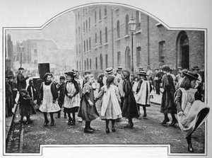 Dancing to a street organ, London