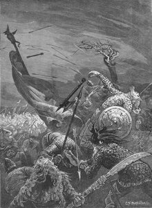 Death of King Harold at the Battle of Hastings, 1066 by Unbekannt