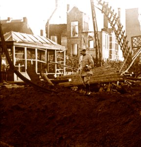 Deinze station, Flanders, Belgium, c1914-c1918