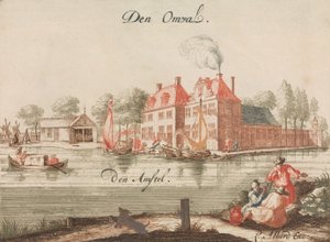 Den Omval, den Amstel, in: Tooneel Der Voornaamste Nederlands Huizen, En Lust Hoven, Naar, n.d.