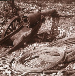 Destroyed 155 Gun by Unbekannt