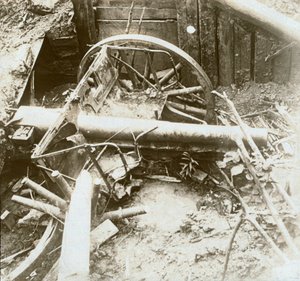 Destroyed 7.7 Field Gun, Yser, Belgium