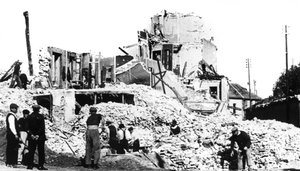 Destroyed Building, Liberation of France, St Cyr by Unbekannt