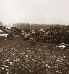 Destroyed Zeppelin, c1914-c1918 by Unbekannt