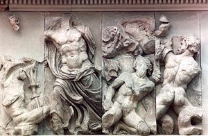 Detail from the Great Frieze of the Pergamon Altar