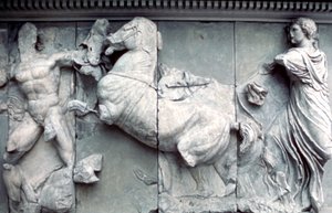 Detail from the Great Frieze of the Pergamon Altar, 180-159 BC (detail) by Unbekannt