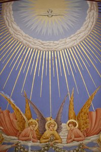Angels (detail), Visitation Church, Ein Kerem, Israel
