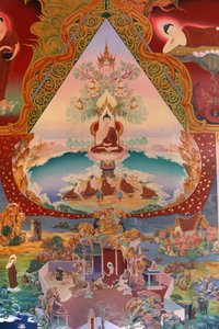 Mural Painting Detail, Uposatha (Shrine Hall) of Buddhapadipa Temple, Wimbledon, United Kingdom by Unbekannt