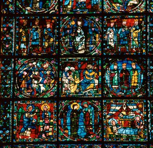 (Detail) The Great West Window of Chartres Cathedral