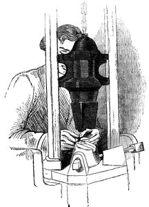 Die-Stamping the Channel and Eye Position on Needle Wires, Redditch, England