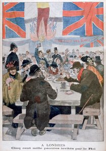 Dinner for the Poor in Celebration of the Coronation of King Edward VII, London, 1902 by Unbekannt