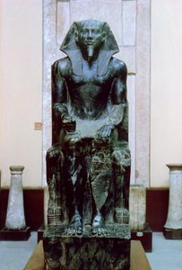 Diorite statue of the Ancient Egyptian pharaoh Khafre, 26th century BC by Unbekannt