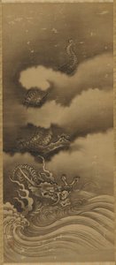 Dragon and waves by Unbekannt