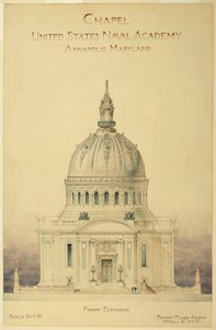 Drawing, Chapel, U.S. Naval Academy