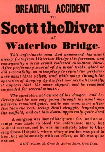 Dreadful Accident to Scott the Diver at Waterloo Bridge by Unbekannt
