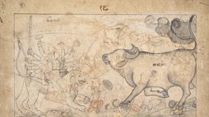 Durga Confronts the Buffalo Demon Mahisha