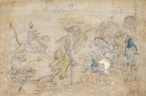 Durga and Kali Approach the Gathered Armies of Chanda and Munda by Unbekannt