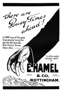 E. Hamel & Co. advert - There are busy times ahead!