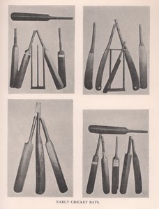 Early cricket bats by Unbekannt
