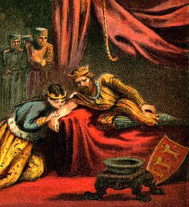 Edward of Woodstock, Prince of Wales, with His Wife, Joan, Princess of Wales, c1850 by Unbekannt