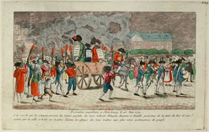 Effigy Burning of Klinglin, Heymann and Bouille on June 25, 1791 in Strasbourg by Unbekannt