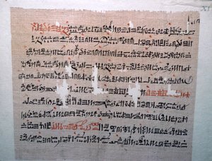 Egyptian hieratic script by Unbekannt